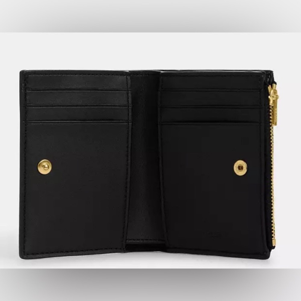 Coach - NEW - Bifold Wallet In Signature Canvas. Gold/Brown Black - Picture 2 of 6
